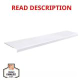 4 ft. x 12 in. Decorative Shelf Cover - White