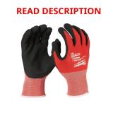(3) Red Nitrile Level 1 Cut-Resistant Gloves