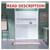 60 in. L x 32 in. W x 77 in. H 4 Pieces Alcove Sh