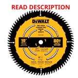 DeWalt 10" Carbide Saw Blade 80T