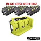 Ryobi 40V 3-Port Charger With (3) 4Ah Lithium Ion