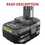 RYOBI ONE+ 18V 4.0Ah Battery, LED Gauge PBP005