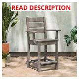 Grant Park Counter Arm Chair in Slate Grey