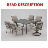 Preston Pointe Dark Metal Outdoor Dining Set (Mis