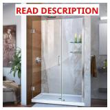 Unidoor Frameless Shower Door Chrome 72"