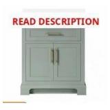 Doveton 30 in. Single Sink Freestanding White Bat