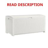 99 Gal. Plastic Wicker Deck Box