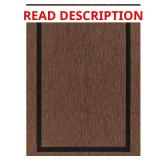 5x7 Gold/Black Waikiki Modern Bordered Rug