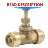 3/4 in Push-to-Connect Brass Stop Valve