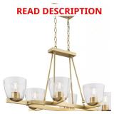 Tamassee 6-Light Brushed Gold Chandelier