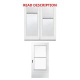 Skid Lot Double Door with Blinds and Screen Door