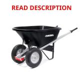 6 cu ft Poly Wheelbarrow with Flat-Free Tires