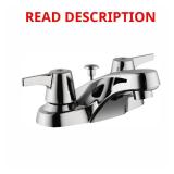 Centerset 2-Handle Low-Arc Faucet, Chrome Grey