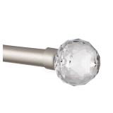 Crystal Ball 36-72 in. Curtain Rod Kit