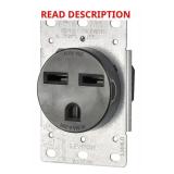 Leviton 30 amps 250 V Black Outlet 6-30R 1 pk