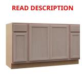 Hampton 60 in. Sink Base Cabinet, Unfinished