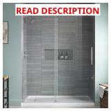 Dylan Sliding Shower Door, Brushed Nickel