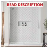 Waverly Brushed Nickel Sliding Shower Door