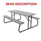 6 ft Folding Resin Picnic Table