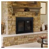 Alpine Large Glass Fireplace Doors