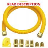 48" Flex Gas Line, SS Tubing