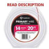 20 ft. 14 Red Stranded CU GPT Primary Auto Wire