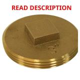 Brass Raised Head Cleanout Plug, DWV