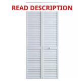 30x80 in. White Louver Pine Closet Bi-fold Door