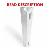 (2) Linden 5x5x7 ft White Vinyl Fence Post