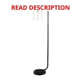 Cline 62.5-in. 1-Light Black Floor Lamp