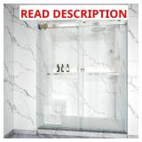 Chrome Frameless Shower Door 3/8" glass