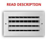 Aluminum Curved Blade Register 8x4 in