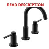 Dorind 8 in. Widespread Matte Black Faucet