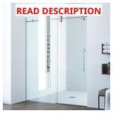 Elan 56 60 in. Framed Sliding Shower Door