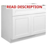 Brookings Sink Base Cabinet, 42" White