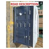 60"x35"x22" dark blue double sink vanity