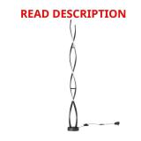 Swirl 59" Black 1-Light LED Floor Lamp
