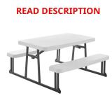 HDX Kids 1-Piece Almond/ Bronze Table for 4