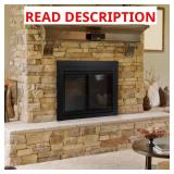Pleasant Hearth Alpine Glass Fireplace Doors