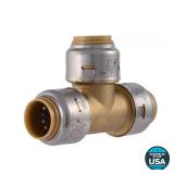 Max 1/2 in. Push-to-Connect Brass Tee Fitting