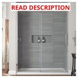 Dylan Frameless Shower Door, Chrome