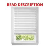 White Cordless Faux Wood Blinds 2.5" Slats