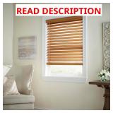 Chestnut Cordless Faux Wood Blinds 29x64