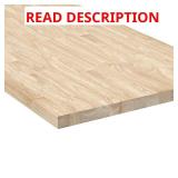 6 ft L x 25 in D Hevea Block Countertop