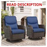 Crescent Brown Wicker Rocking Chair