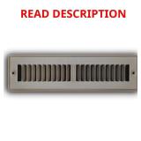 2 in. x 12 in. 2-Way Floor Grille Brown
