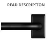 36-72 in Adjustable Matte Black Curtain Rod