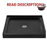 NT-2111-36BL-AL Alcove Shower Pan, Black