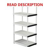 Gray 5-Tier Plastic Garage Shelving