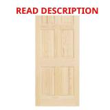 JELD-WEN 32x80 Pine Unfinished 6-Panel Door Slab